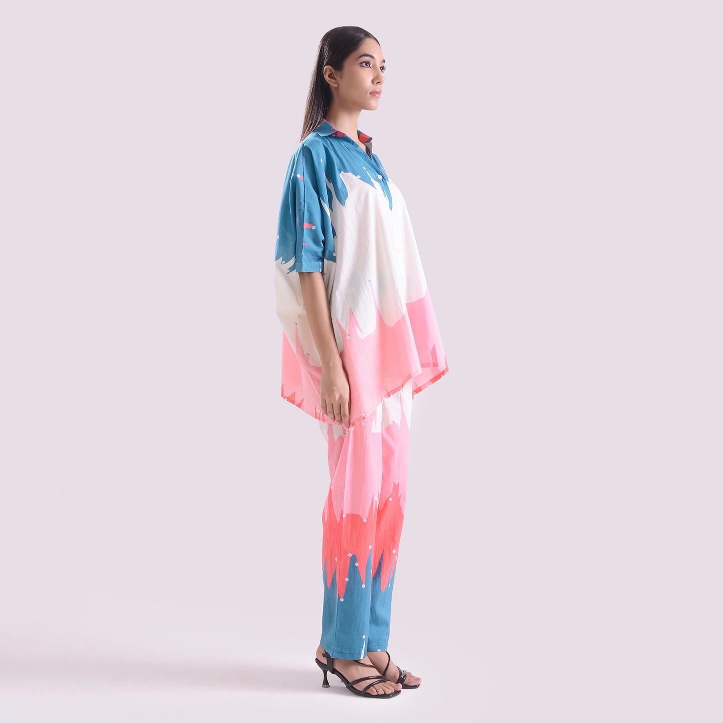 Wild ginger poplin Kaftan style coord set of 2