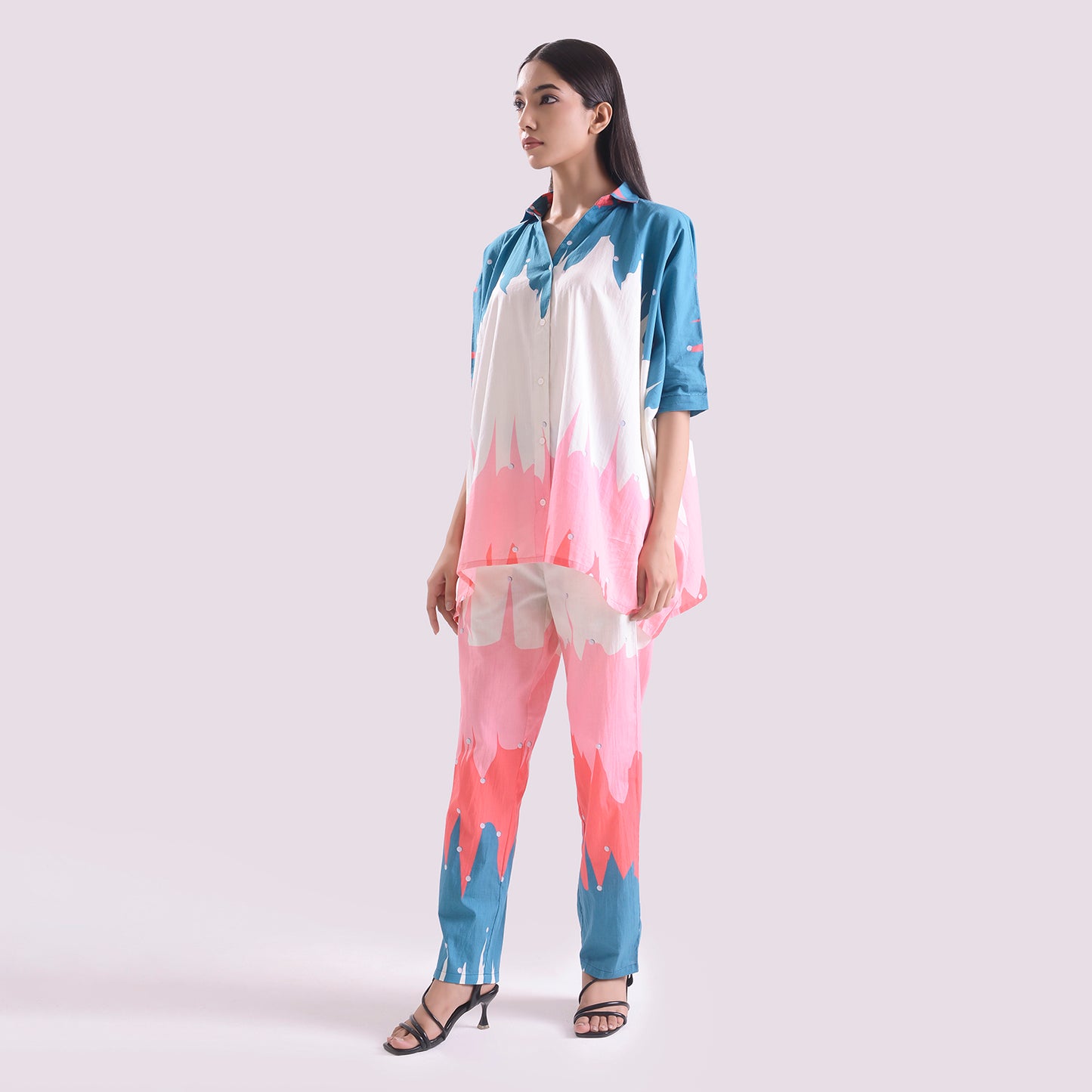 Wild ginger poplin Kaftan style coord set of 2