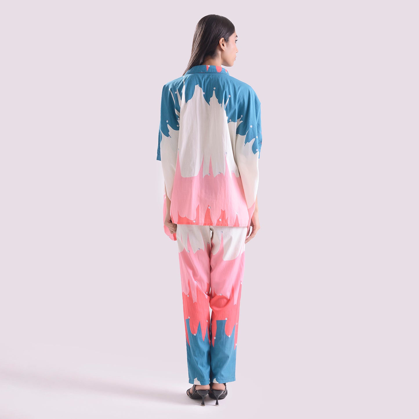Wild ginger poplin Kaftan style coord set of 2