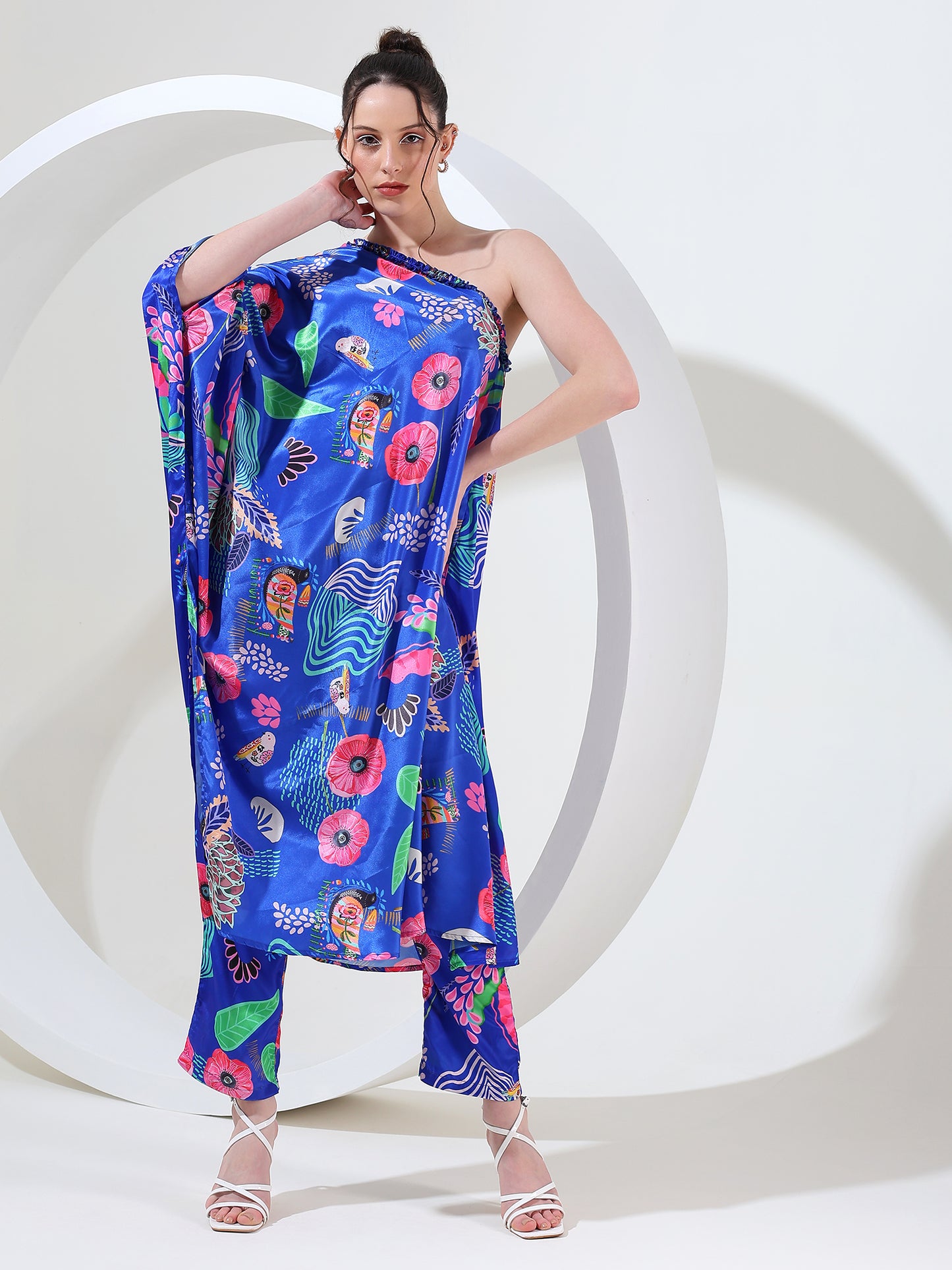 Fashionista one shoulder Coord suit set of 2