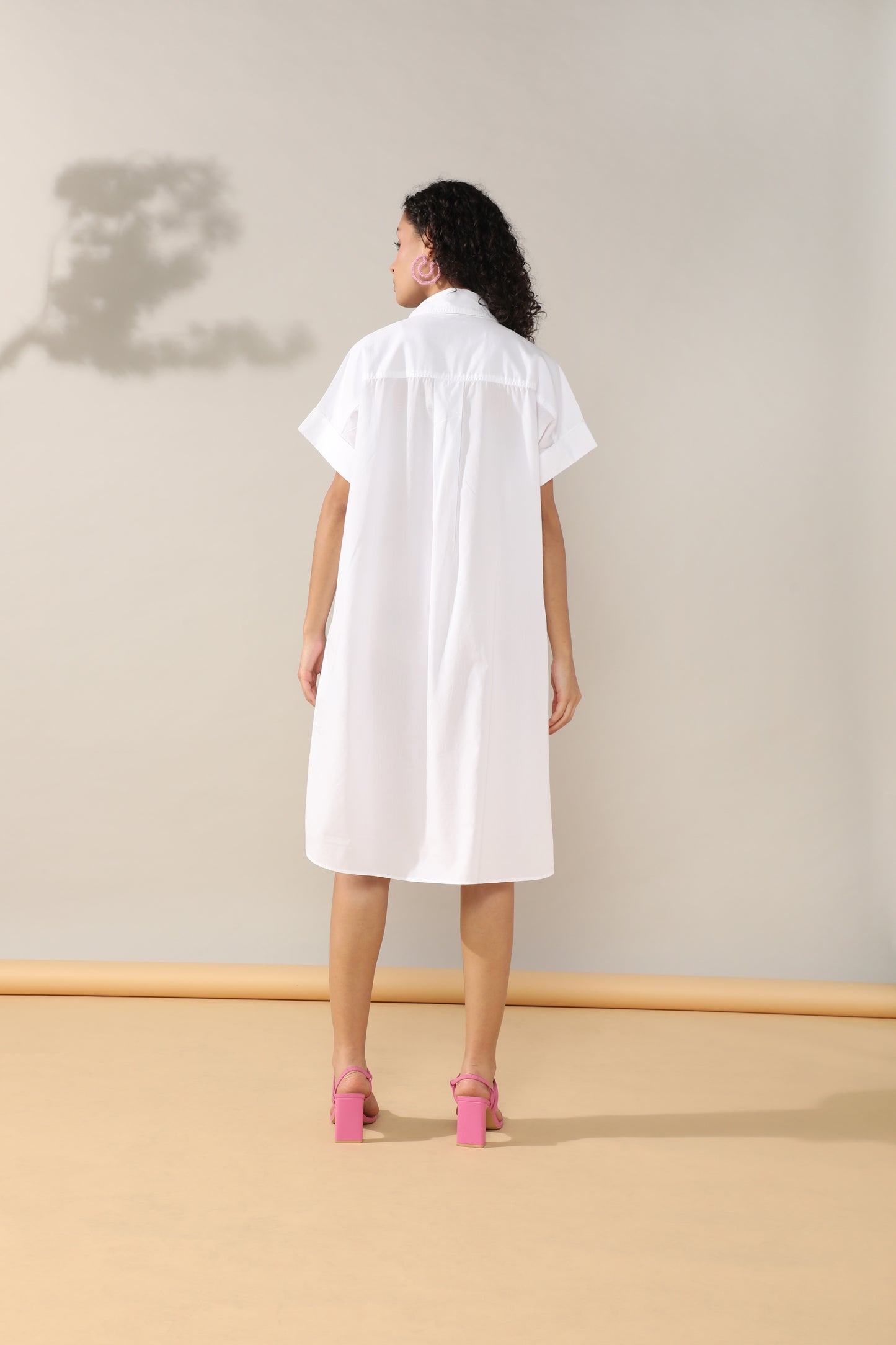 White Pure Poplin Dress