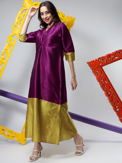 Serenity in silk Kaftan Style Long dress