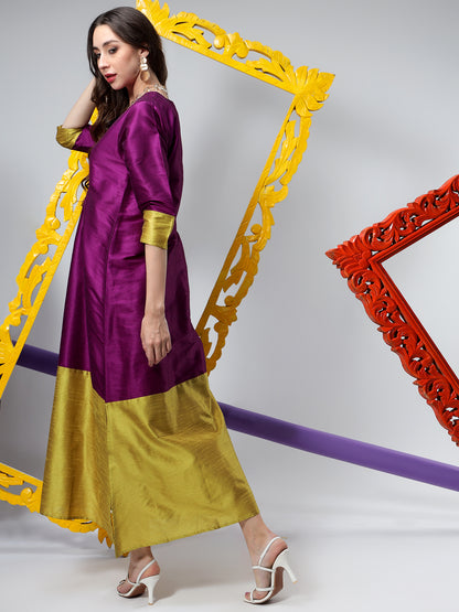 Serenity in silk Kaftan Style Long dress