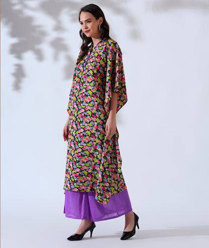 Playful Patchwork Kaftan Style Suit-Set of 2