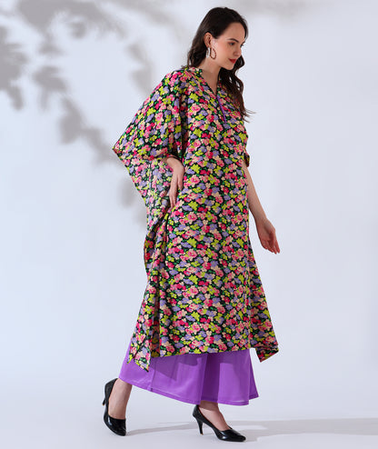 Playful Patchwork Kaftan Style Suit-Set of 2