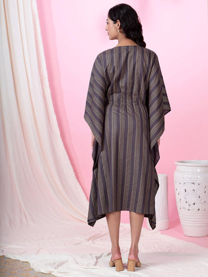 Midnight Magic Printed Kaftan Dress