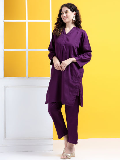 Ethereal Elegance Kaftan Style Suit- Set of 2