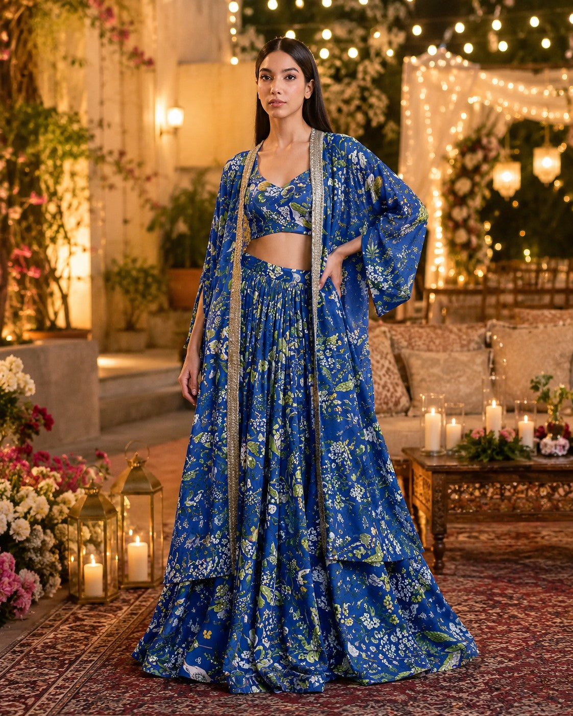 Twilight Garden Natural Crepe Ensemble