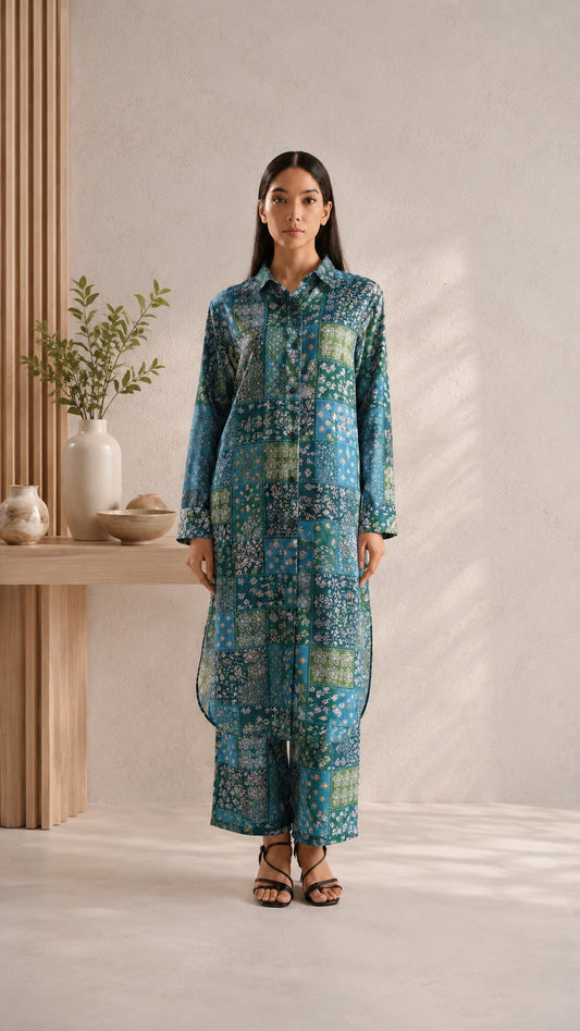 Meadow Mosaic Pure Muslin Coord Set