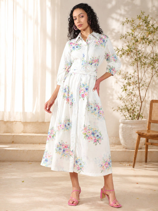 Pink Petunia Summer Pure Cotton Dress