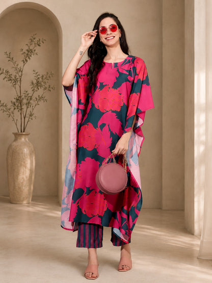 Mystical Moonlight Kaftan Style Suit- Pure muslin