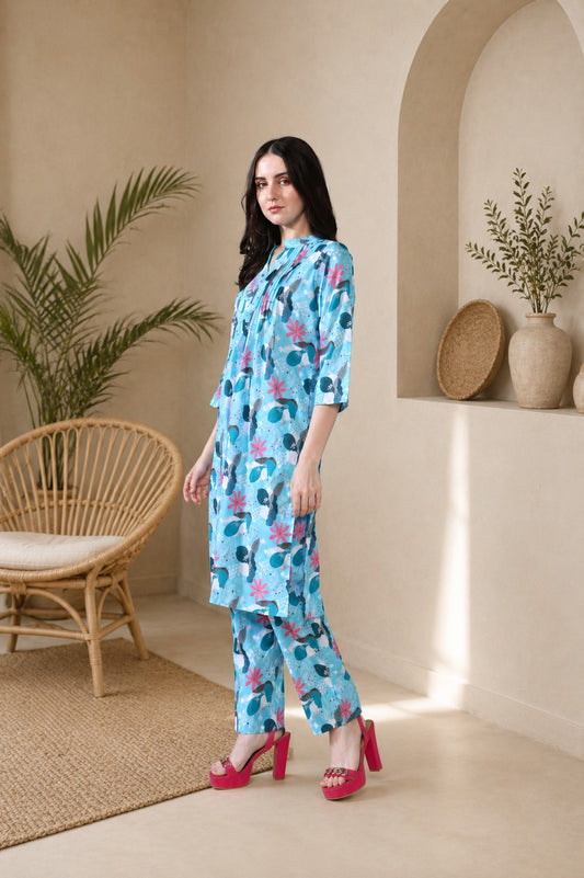 Sky pink Pure Cotton Suit Set of 2