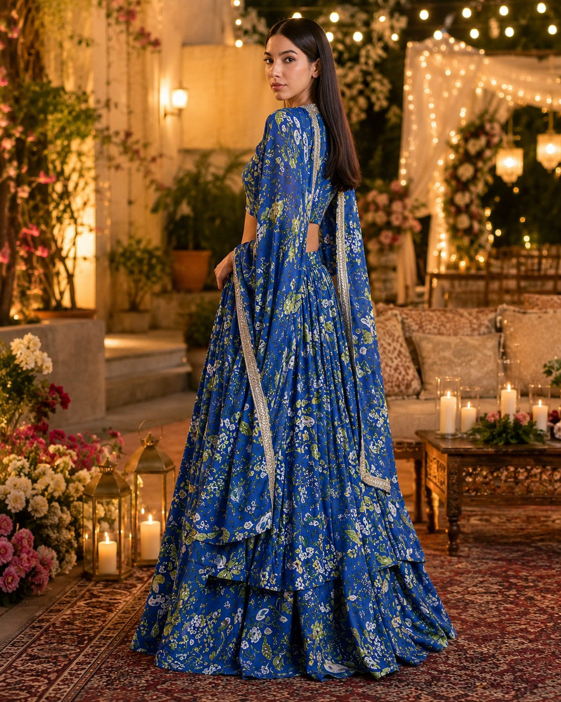 Twilight Garden Natural Crepe Ensemble