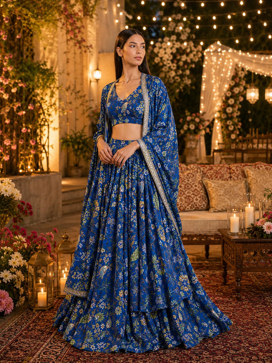 Twilight Garden Natural Crepe Ensemble