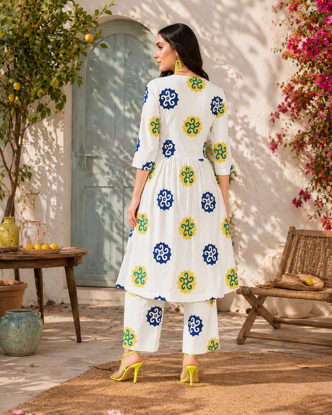 Summer Daze Pure Cotton Cambric Kurta Set