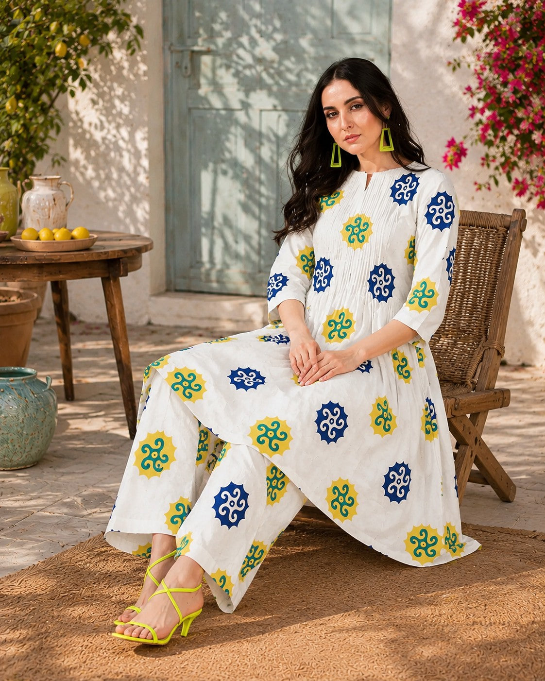 Summer Daze Pure Cotton Cambric Kurta Set