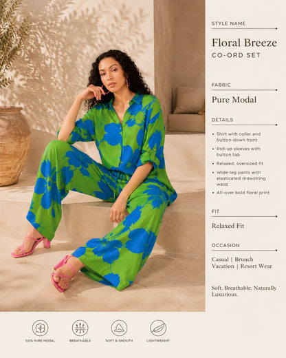 Floral Breeze Pure Modal Coord Set