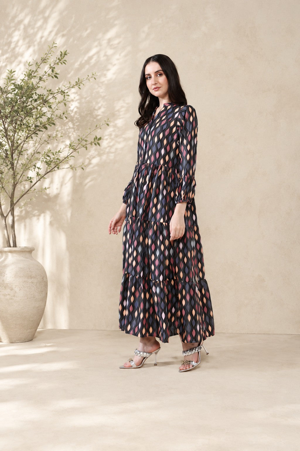 Elegant Summer Pure Rayon Lounge Dress