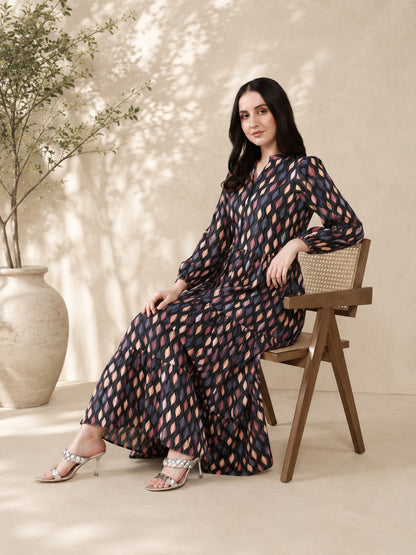 Elegant Summer Pure Rayon Lounge Dress