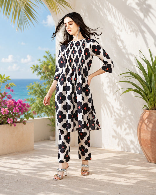 Boho Blossom Pure Cotton Suit Set