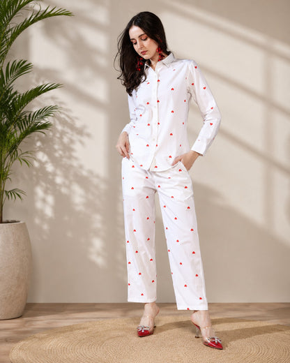 Red Heart Pure Poplin Cotton Co-ord Set