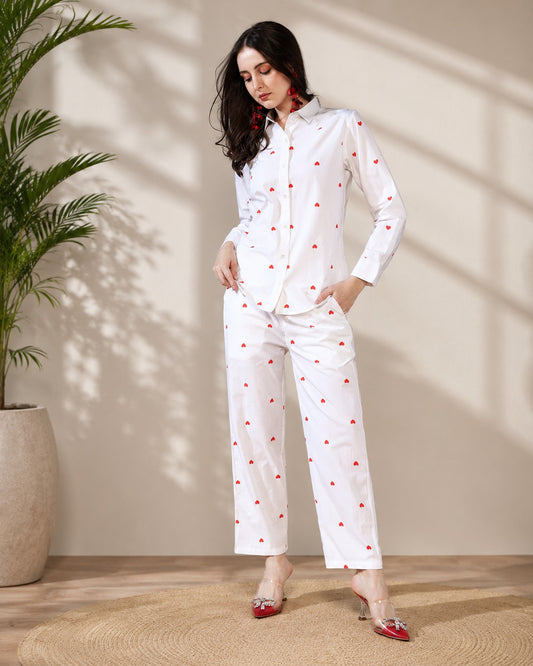 Red Heart Pure Poplin Cotton Co-ord Set
