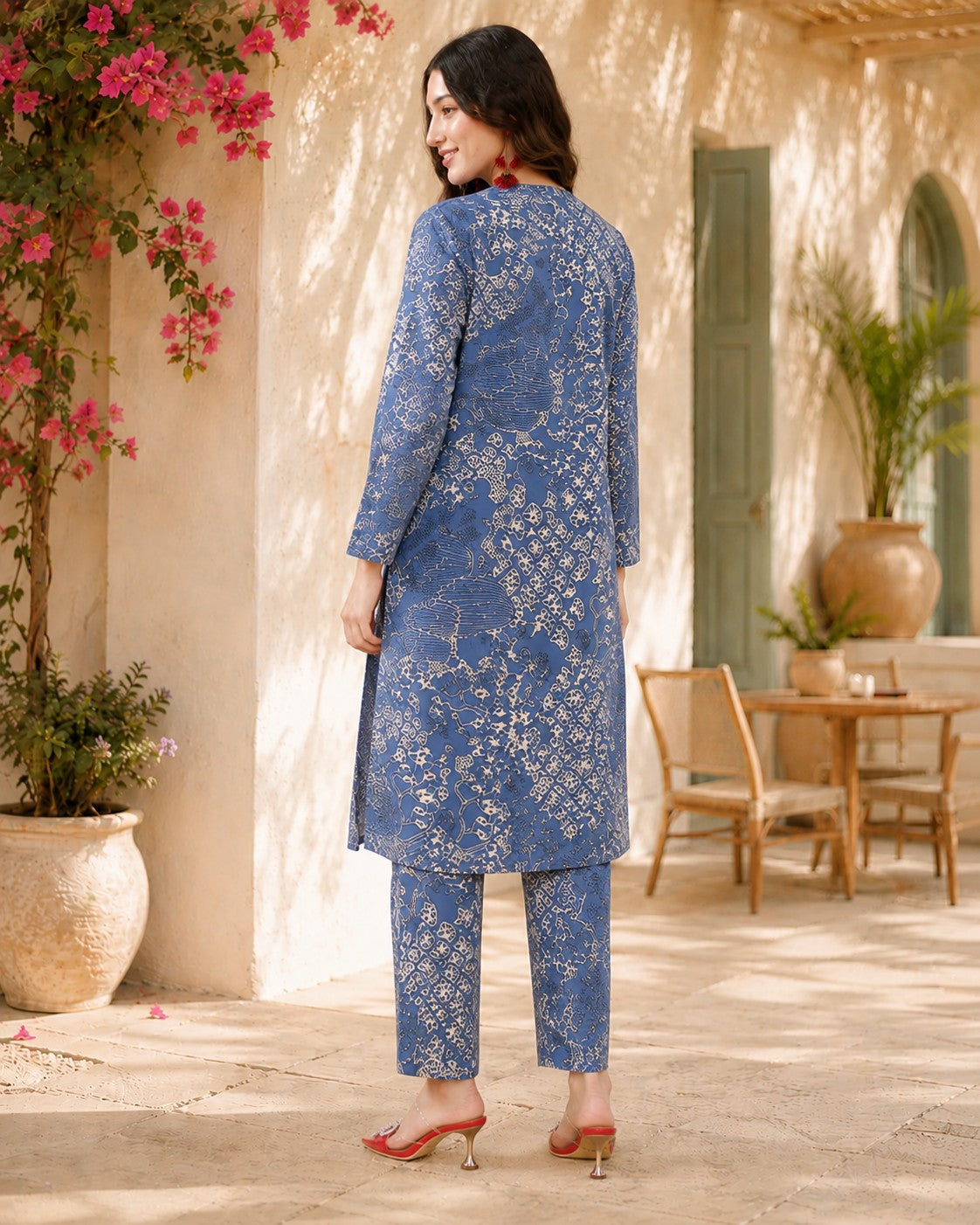 Blue Meadow Pure Cotton Suit