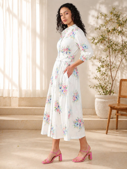 Pink Petunia Summer Pure Cotton Dress