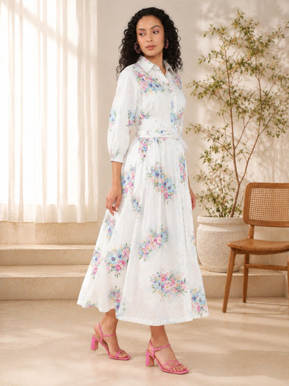 Pink Petunia Summer Pure Cotton Dress