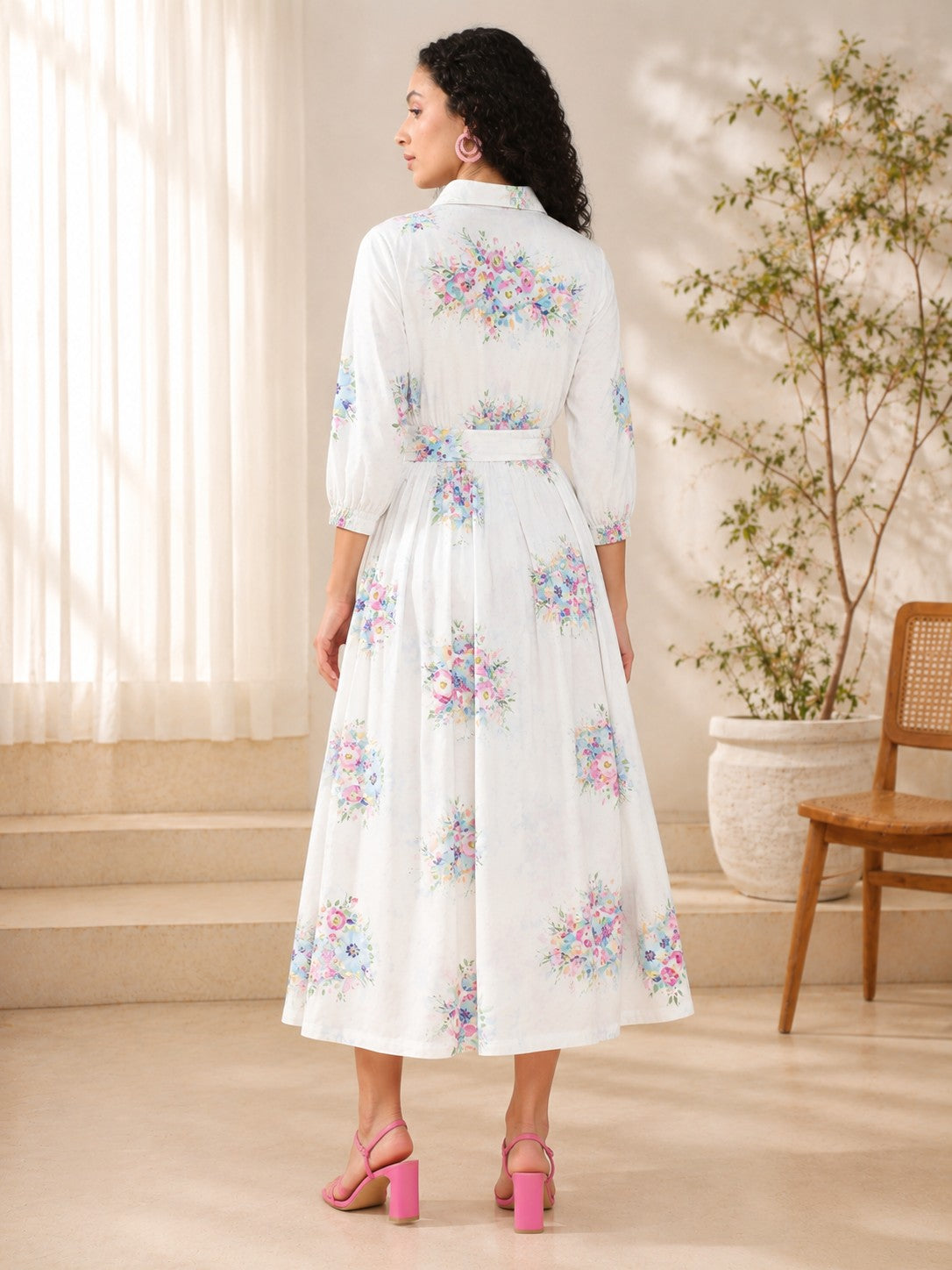 Pink Petunia Summer Pure Cotton Dress