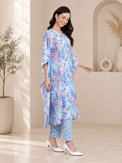 Radiant Rainbow Kaftan Style Suit - Pure Muslin