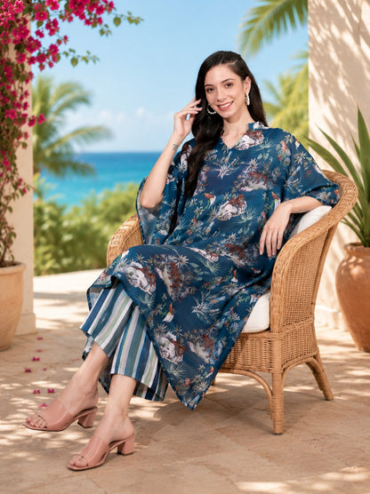 Spellbound Sunset Kaftan Style Pure linen Suit