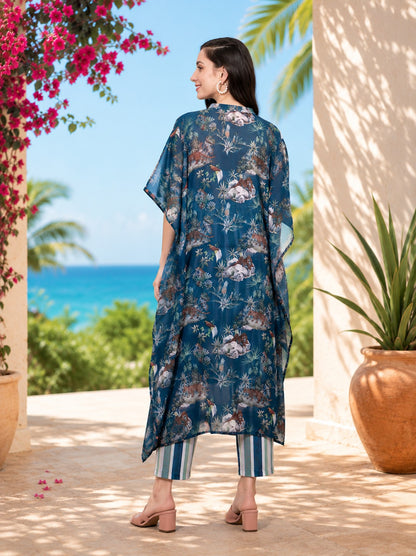 Spellbound Sunset Kaftan Style Pure linen Suit
