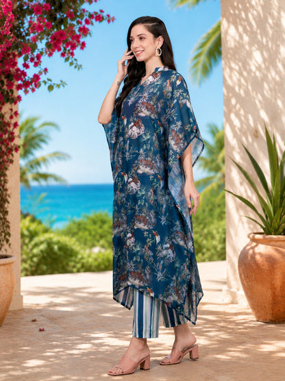 Spellbound Sunset Kaftan Style Pure linen Suit