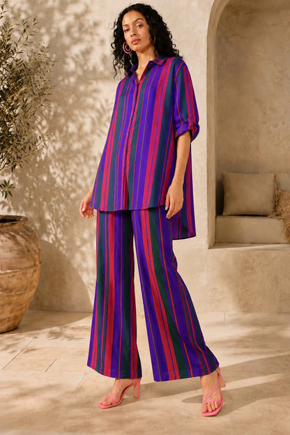 Violet Escape Pure Muslin Co-ord Set