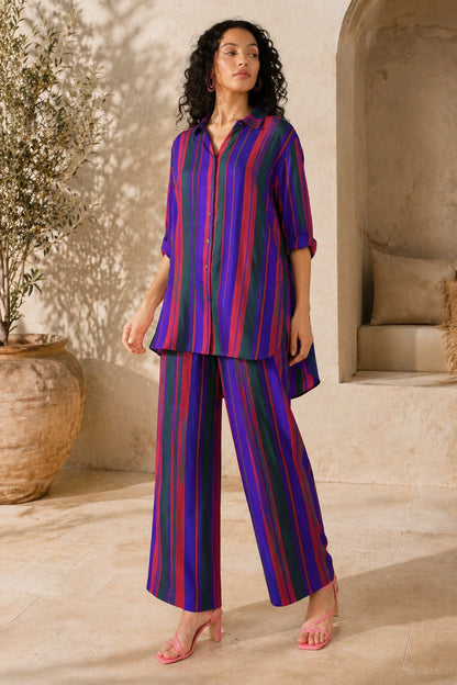Violet Escape Pure Muslin Co-ord Set