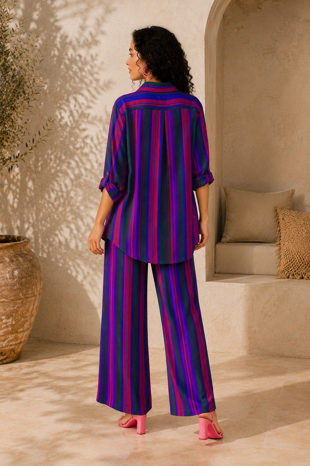 Violet Escape Pure Muslin Co-ord Set