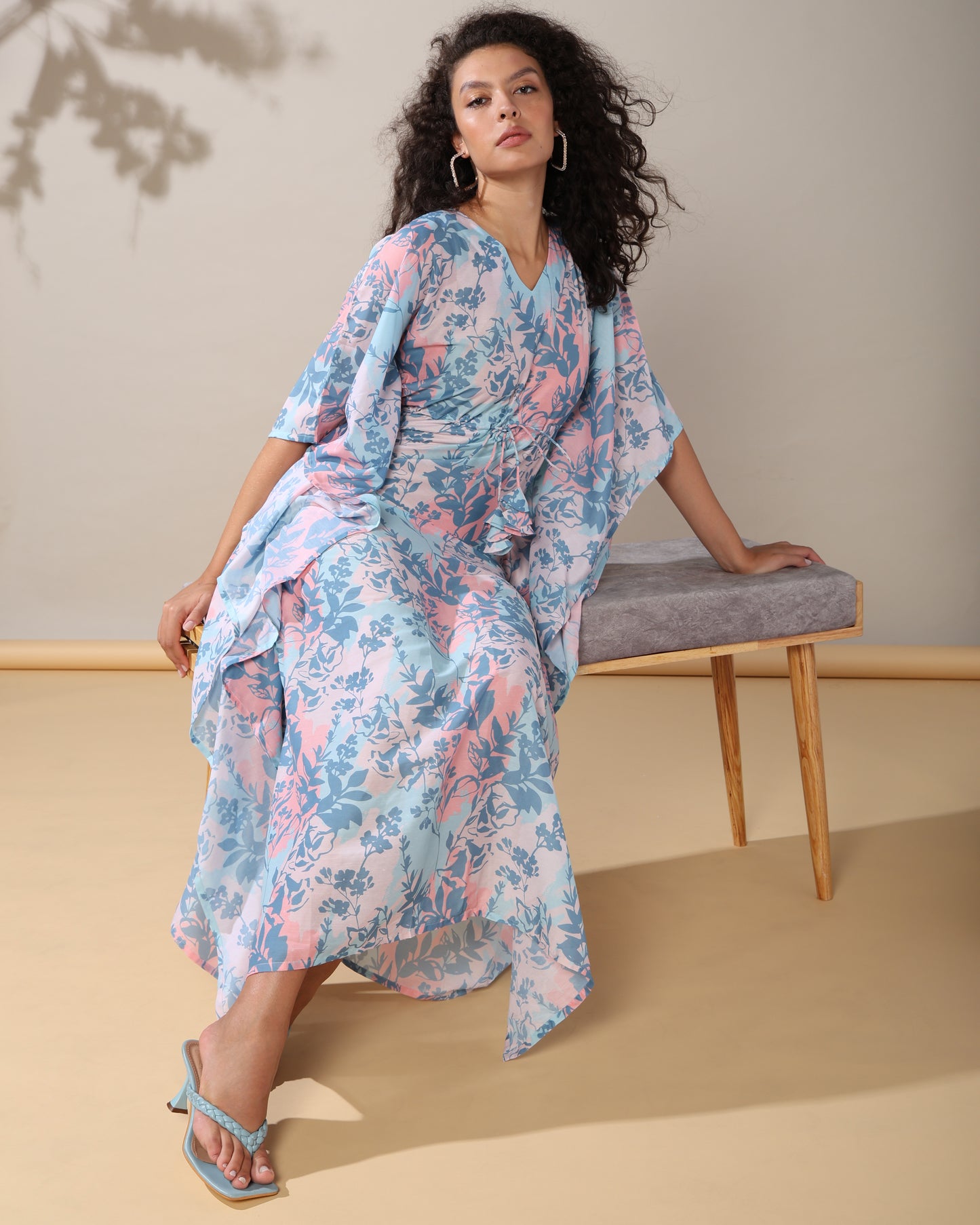 Radiant long kaftan dress