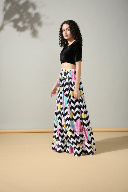 HOK ENSEMBLE - Contemporaray stylecast skirt with blouse