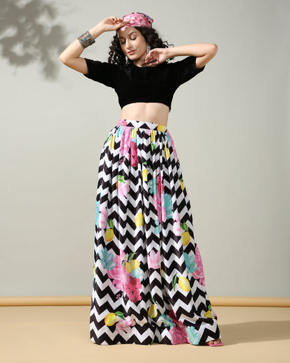 HOK ENSEMBLE - Contemporaray stylecast skirt with blouse