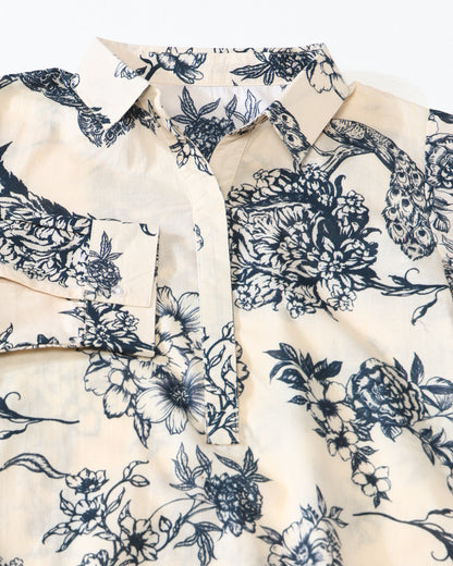 Luxe blue flower Drift Pure Cotton Suit set of 2