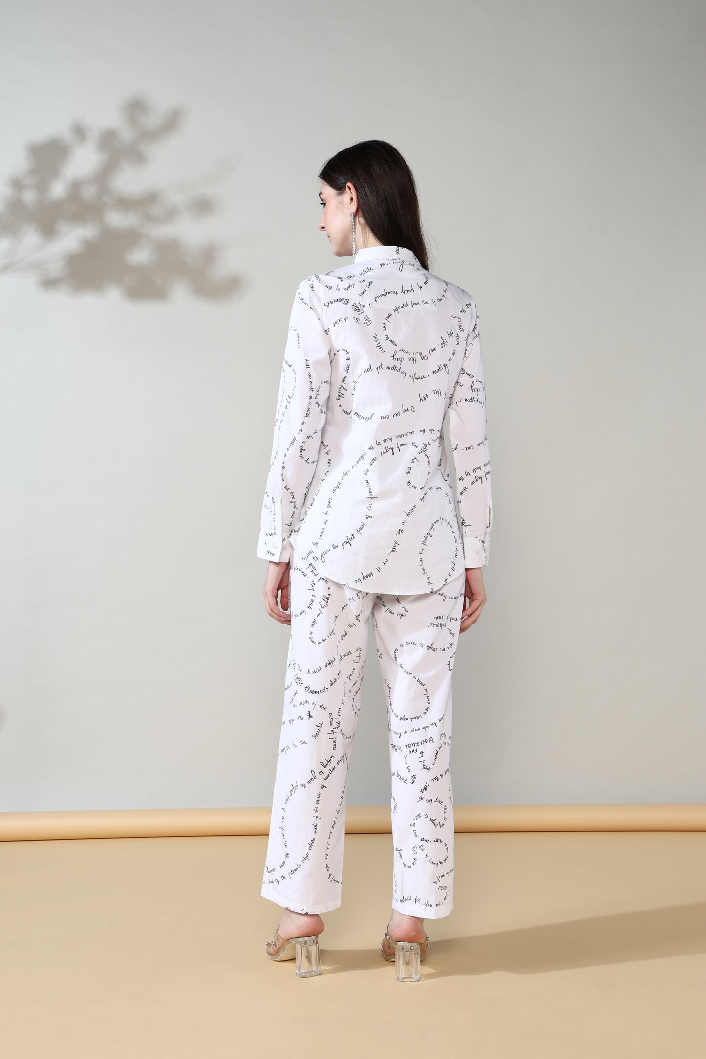 White spread Pure Cotton Poplin Coord Set of 2