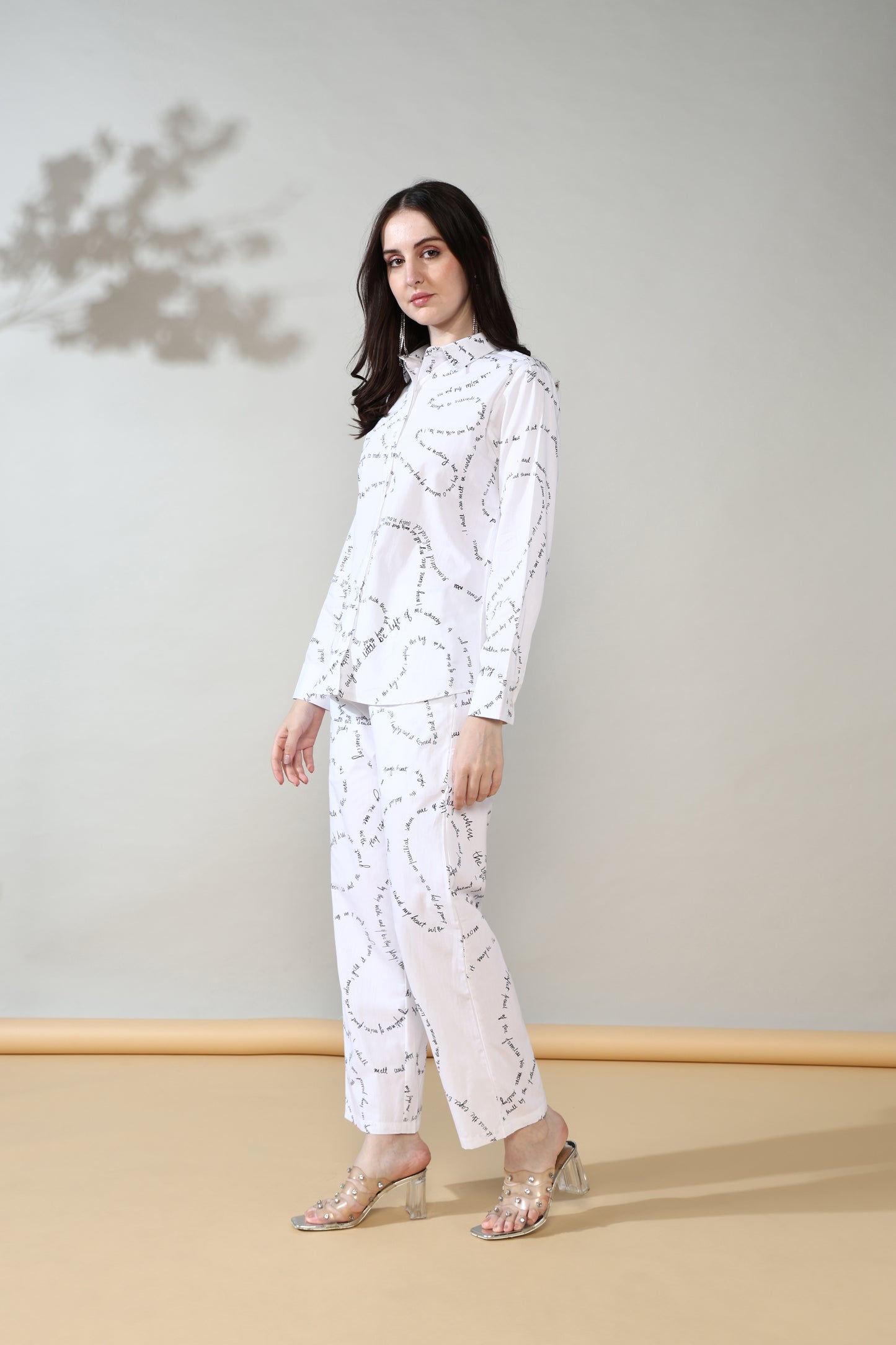 White spread Pure Cotton Poplin Coord Set of 2