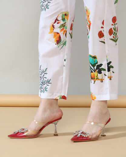 White garden Pure Cotton Suit Set of 2