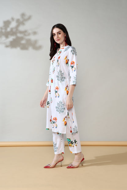 White garden Pure Cotton Suit Set of 2