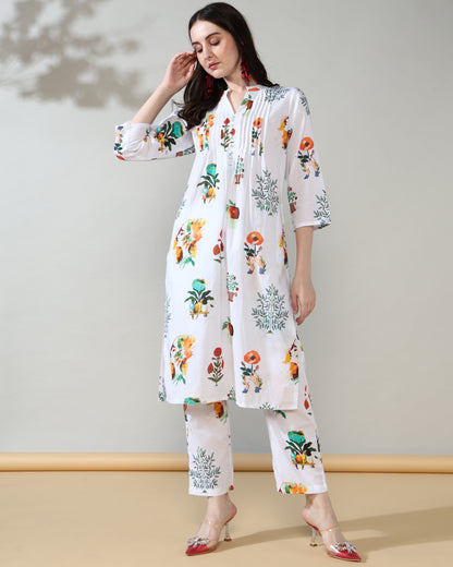 White garden Pure Cotton Suit Set of 2