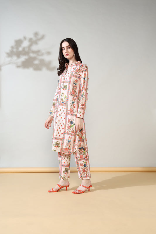 Coastal beige Pure Cotton Suit Set of 2