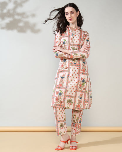 Coastal beige Pure Cotton Suit Set of 2