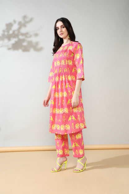 Pink neon Pure Cotton Suit Set of 2