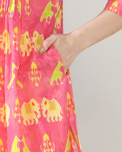 Pink neon Pure Cotton Suit Set of 2